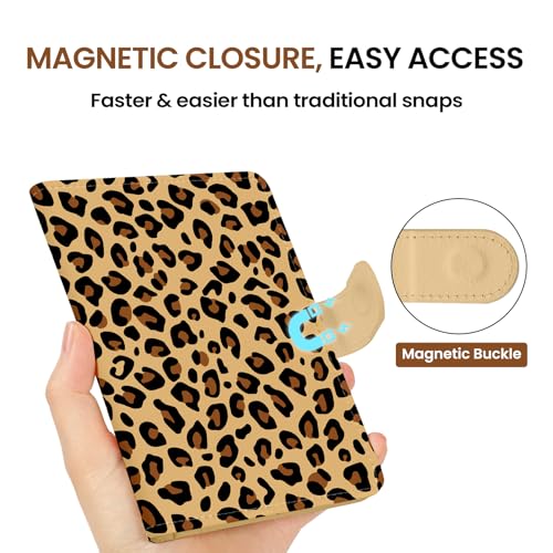 Passport Holder for Travel Essentials, RFID Blocking Leather Cover Wallet, Aesthetic Passport Book Case for Women and Men - Image 4