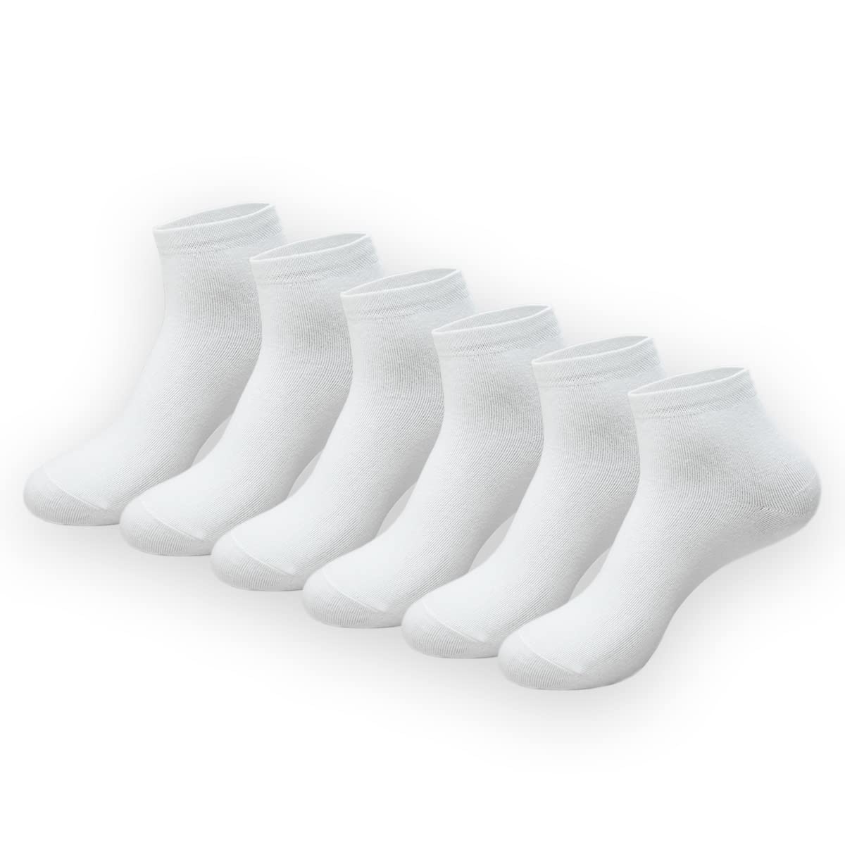 CYS Calcetines 6 Pares Cortos Deporte Algodón Para Niños Niñas Chicos Infantiles Verano Pack de 6 Pares Calcetines Atléticos Tobilleros Deportivos Running,Ciclismo,Bicicleta,Futbol,Golf,Baloncesto