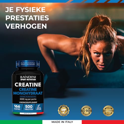 Bandini® Gemicroniseerde Creatine Monohydraat 500 tabletten van 3000 mg per dosis - Supplement voor training, sportschool en pre-workout - Veganistisch - 100% puur Creatine Monohydraat - Afbeelding 6