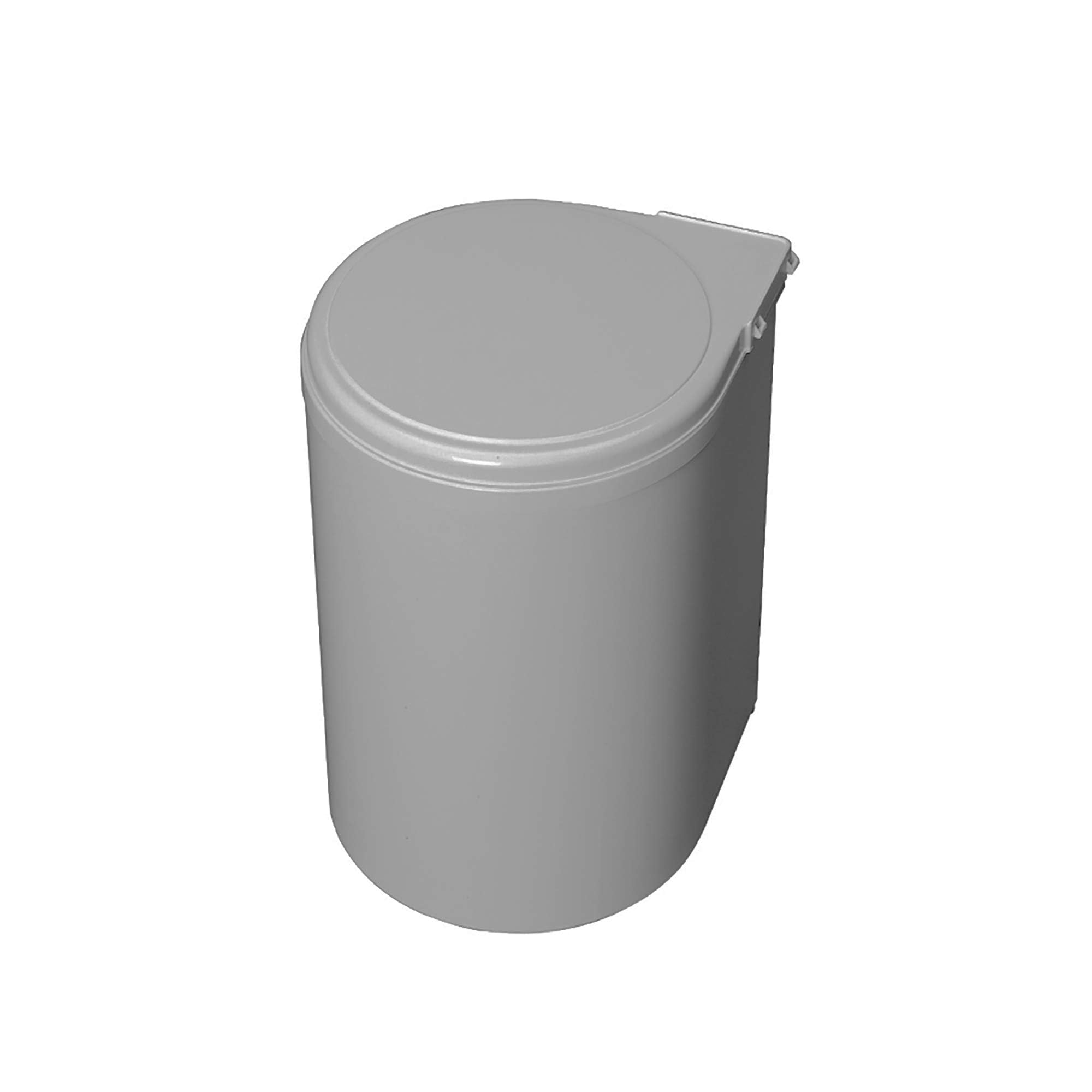 Emuca - Waste bin for cabinet door, recycling bin, 13 L bin with automatic opening lid and fastening to door, plastic, grey