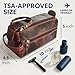 RUSTIC TOWN Leather Toiletry Bag for Men - Hygiene Organizer Travel Dopp Kit (Walnut Brown)