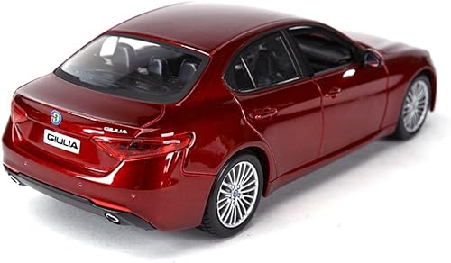 Miniatura 7 de Bburago - Coche de carreras de aleación 124 para Alfa Romeo Giulia, coche deportivo estático, exhibición de vehículos de fundición a presión, modelo