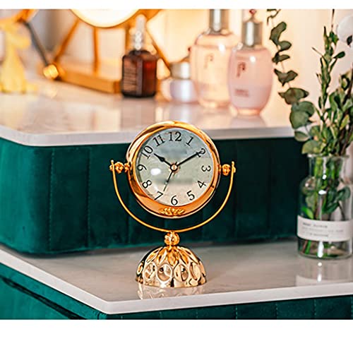 Reloj de chimenea vintage dorado para decorar la sala de estar nórdica 3