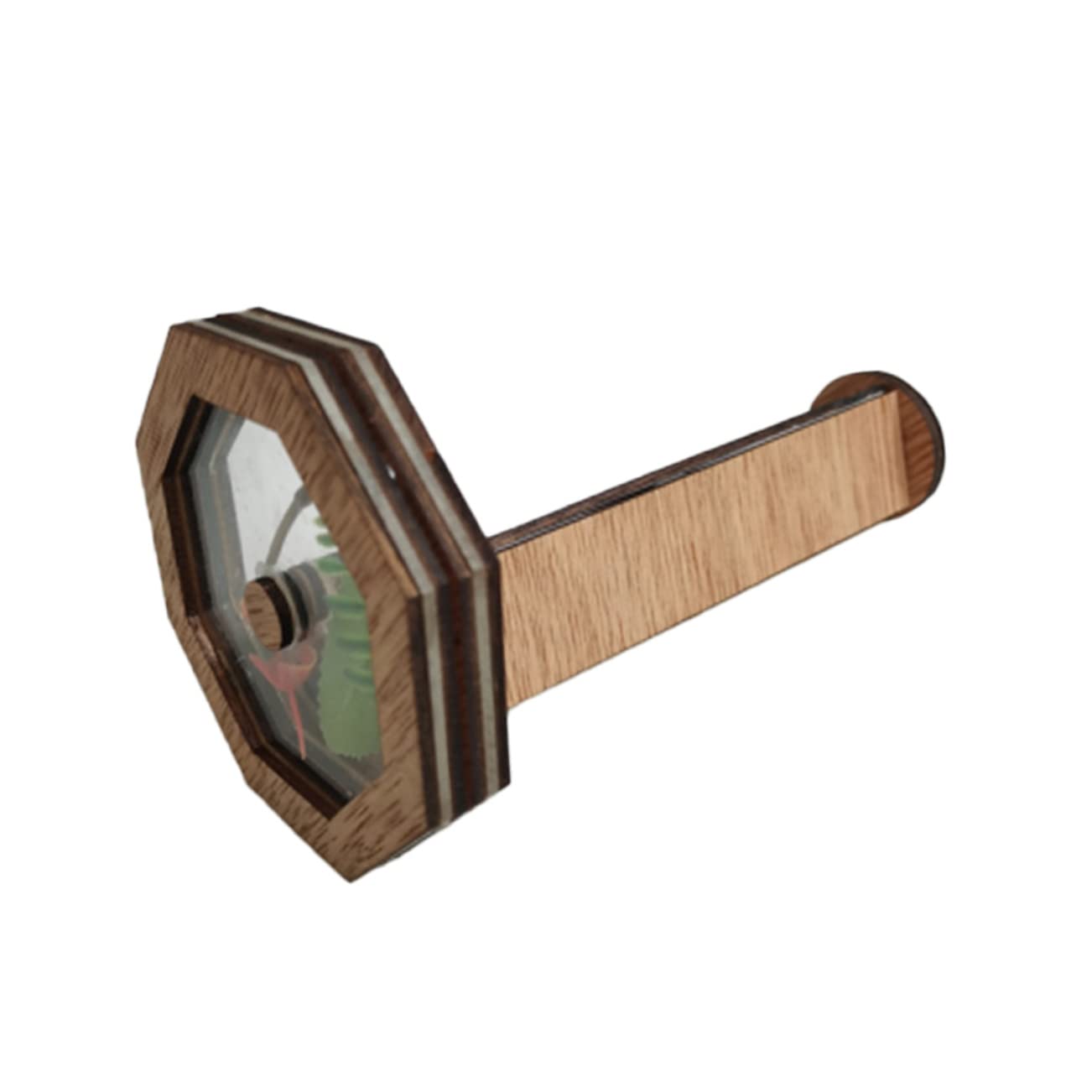 BESTonZON Kaleidoscope for Early Teaching Aid Brown Wooden