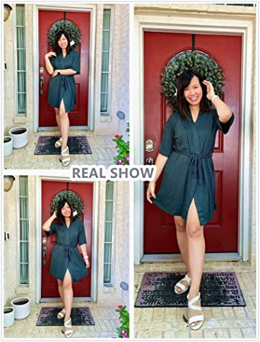Adome Womens Cotton Robes, Lightweight Robes For Women With 3/4 Sleeves Knit Bathrobe Soft Sleepwear Ladies Loungewear Dark Green S #TOP5