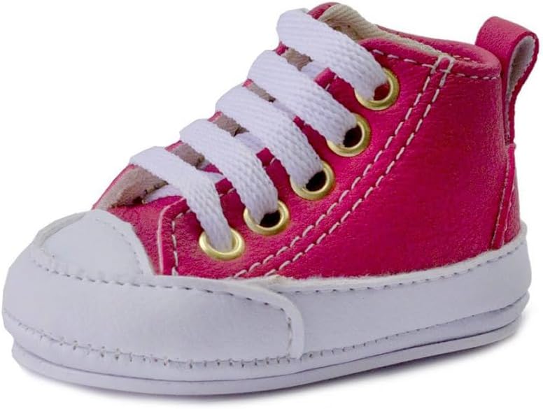 Sapatinhos Bebê-Tenis recém-nascido primeiros passos, forrado com tecido espumado 14ao20 baby 1101C