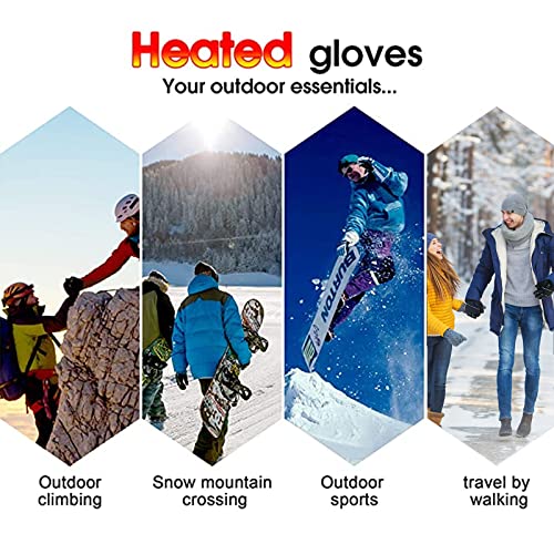 Pinuotu Rechargeable Heated Gloves Battery Electric Ski Gloves With 3 Heating Levels thumb #6