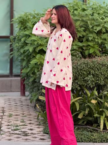 Image of ANNI Designer Farshi Salwar Suit for Women Viscose Embroidered | Co Ord Set for Woman | Straight Kurta Palazzo Outfit Round Neck V Slit Long Sleeve Ethnic Dress Womens Clothing