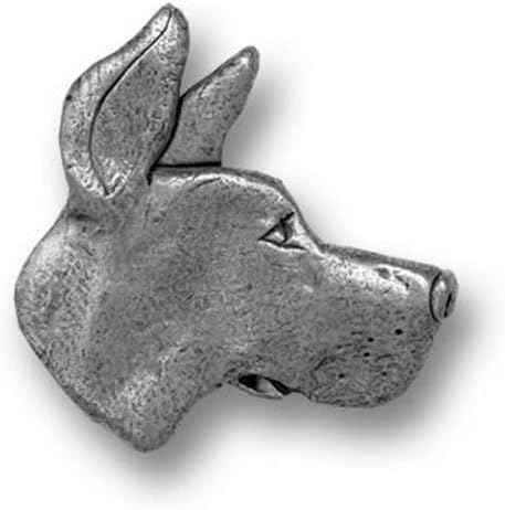 Pewter Great Dane Lapel Pin - Dog Brooch for Women - Handcrafted in the USA