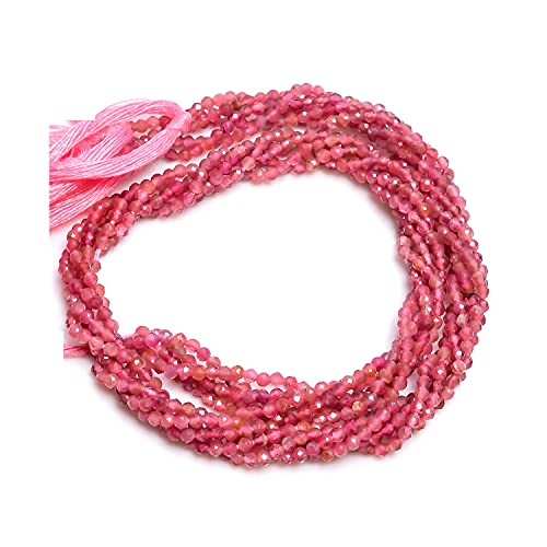 Tourmaline rose 2mm perles facettées ATIKA GEMS pour réparer et créer des bijoux fins