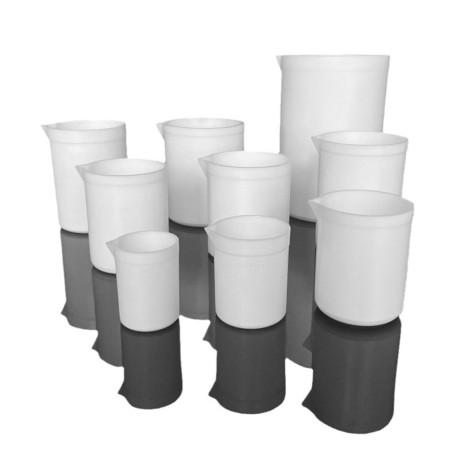 Vaso De Precipitados De PTFE, Vaso De Laboratorio De Fluoruro De Polietileno, 1000/2000/3000/5000 Ml, Vaso Medidor Portátil Para Experimentos Químicos Y Biológicos, Fácil De Usar, Blanco ,5000ml