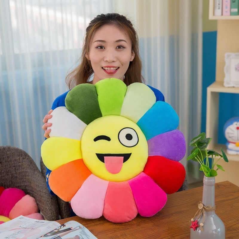 Image of DearJoy Rainbow Smiley Pillow /Cushion for Kids (Multicolor)