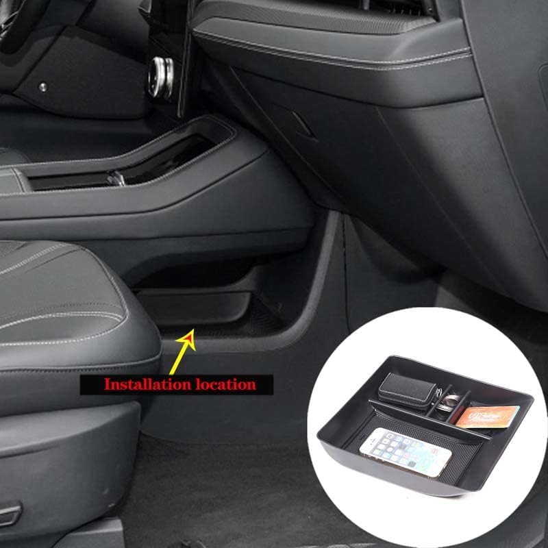 Miniatura 2 de PIUGILH Bandeja organizadora de consola central de automóvil, bandeja de almacenamiento compatible con Ford Mustang Mach-E 2021 2022, accesorios