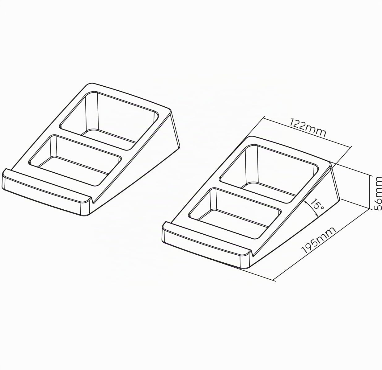 Supporto universale da tavolo per altoparlanti HS32-2L, carico massimo 3 kg, angolo inclinazione 15°
