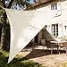 HAIKUS Sonnensegel Wasserdicht Dreieckig 3x3x3m Sonnenschutz Wasserabweisend Premium PES Polyester mit UV Schutz für Balkon Garten Terrasse Creme