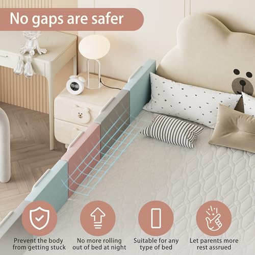 Image of Bed Rail Guards for Toddlers, Adjustable Bed Rails with Safety, Bed Side Rails for Twin, Full, Queen Bunk Size (Grey, 1 Pack)