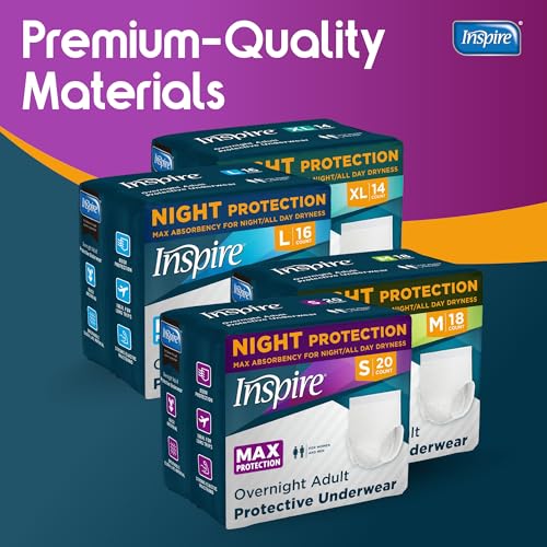 Image of Inspire Adult Diapers Women or Men - MAX Absorbency | Our Most Absorbent and Dry, Incontinence Underwear for Women or Men | Leak Proof Diaper Overnight or Daytime for Heavy