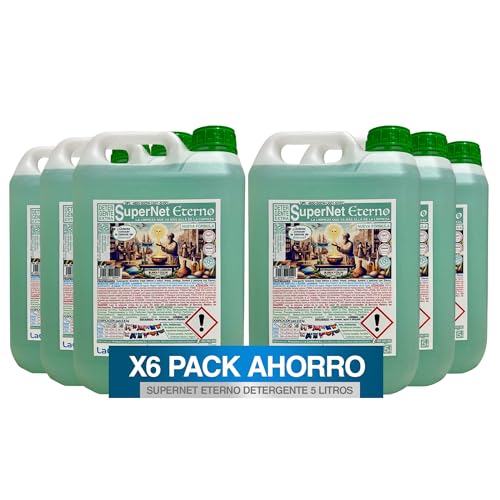 La Corberana Detergente Ropa Liquido Profesional 5L | SuperNet Eterno Quita Manchas Para Ropa y Jabon Liquido Lavadora Extra Concentrado Para Ropa Blanca y de Color | Natural Vegano (6)