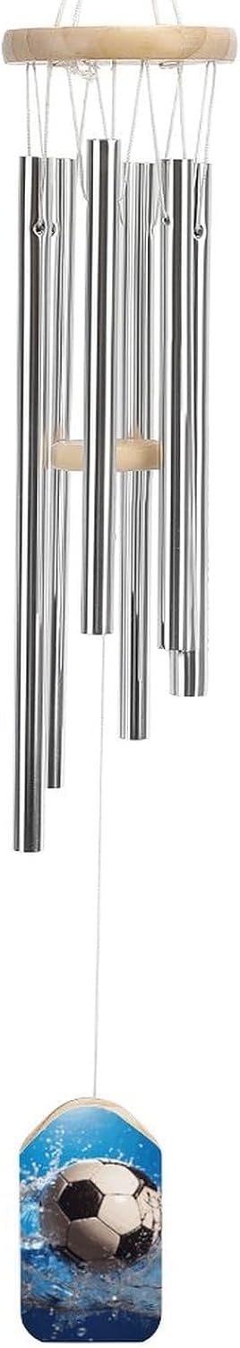 Outdoor Wind Chimes, Soccer Ball Water Printed Wind Chimes,Simple Wind Chimes,Curtain Wind Chimes for Home Decoration