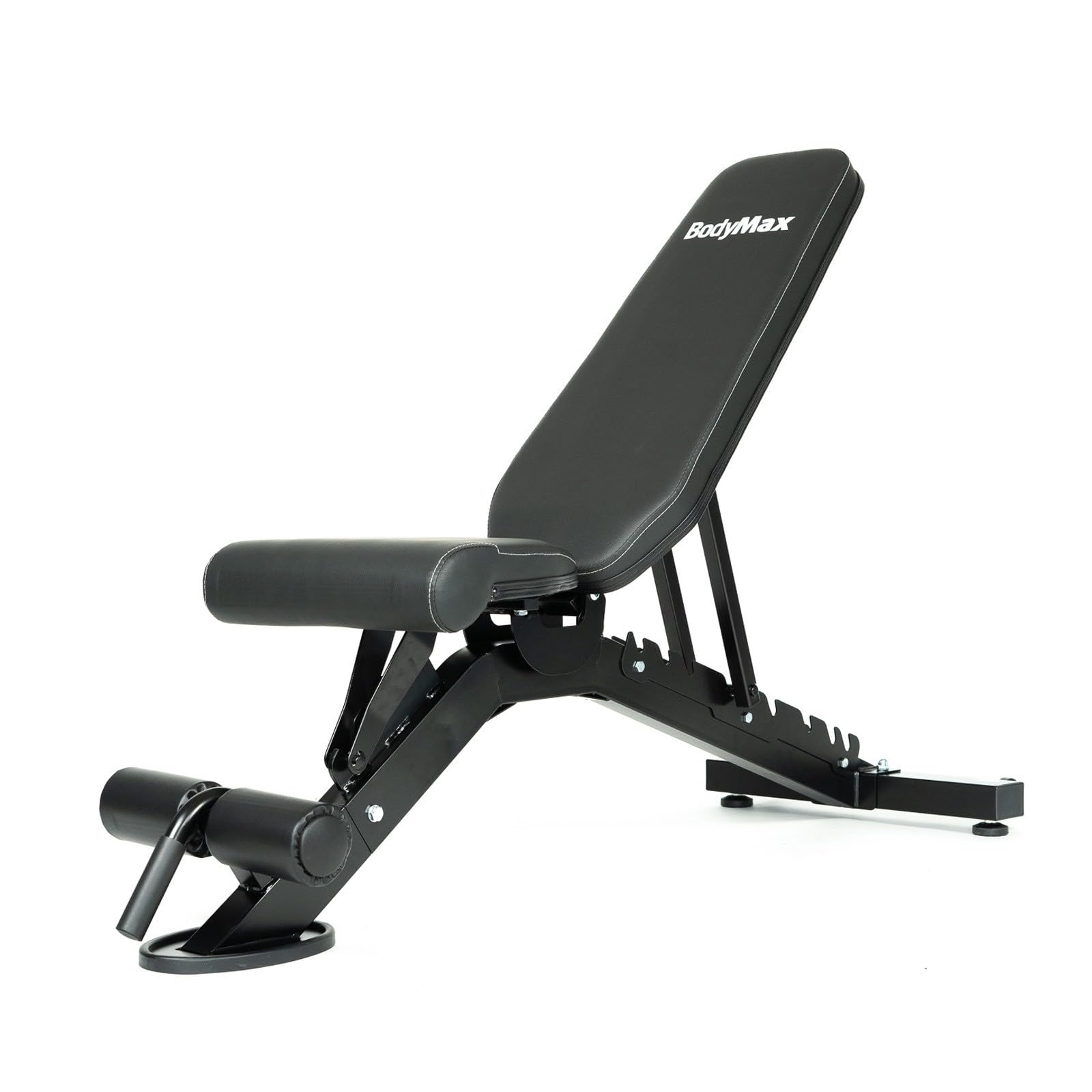 BodyMax UB5 Adjustable Weight Bench, Flat Incline Decline, 150kg Capacity, Black Steel Frame