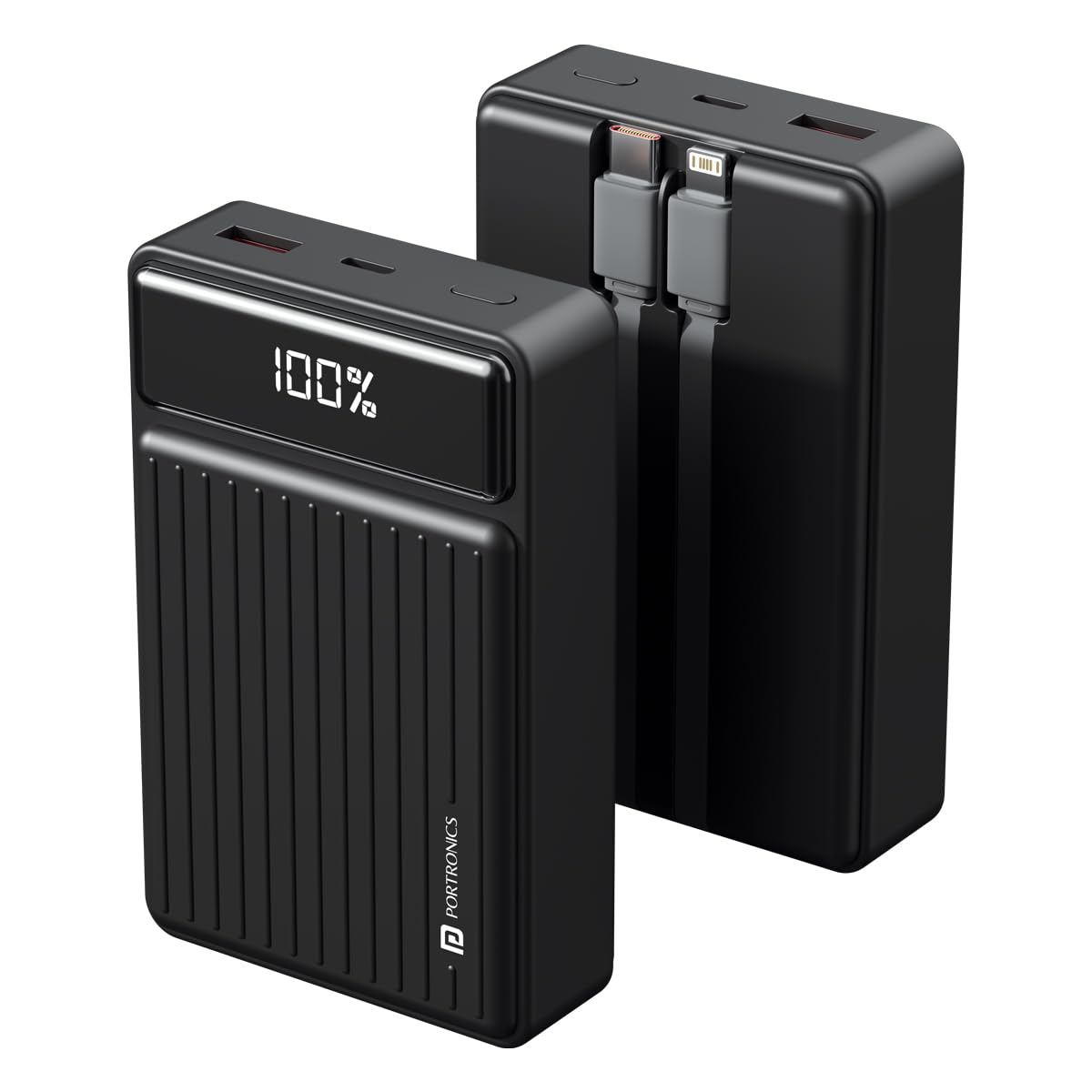 Portronics Luxcell Bind Mini 20k 20000mAh Powerbank with 22.5W Fast Charging, in-Built Type C PD(Input & Output) /8 Pin Cable, LED Battery Display, USB-A Mach Output, Compatible with Multiple Devices-image-40