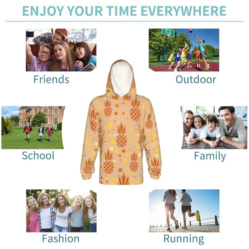 Pineapples Kid Hoodies Boys Sweatshirts Girls Pullover with Pocket 6