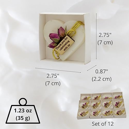 Miniatura 20 de Jabones en forma de corazón, paquete de 12 mini jabones perfumados hechos a mano para despedidas de soltera, fiestas de té, bodas, baby shower
