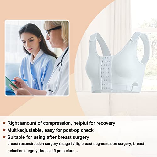 CYDREAM Women Wireless Bra Front Adjustable Straps Post Surgical Compression Breast Surgery Mastectomy Bra Seamless Sleep Bra3