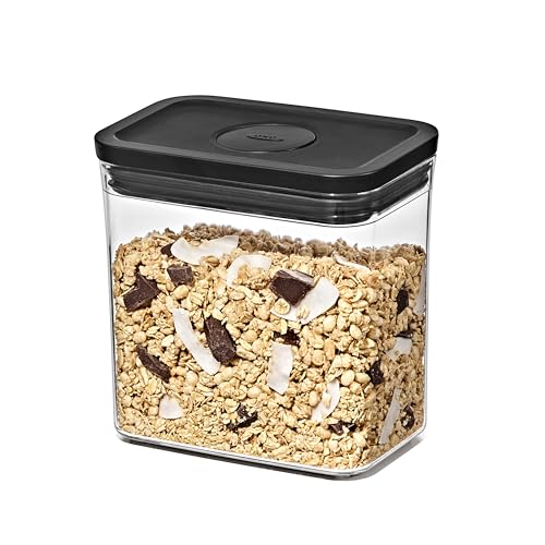 OXO Good Grips POP Container, 1.7 Qt / 1.6 L, Matte Black | Airtight Food Storage, Kitchen Essentials, Pantry, Push-Button Seal, Stackable, Bulk Snacks and Cereal, Pasta, Baking, Snacks - image 1