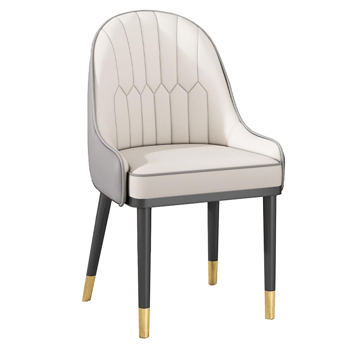 dining chairs mid century modernset of 4 leather kitchenwith metal frame upholstered accent chair for kitchen makeup chairs with soft cushion for living room(beige b)