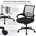 Yaheetech Mid-Back Mesh Office Chair Adjustable Ergonomic Computer Task Chair Swivel Rolling with Lumbar Support Armrest for Home Office Work Study, Black