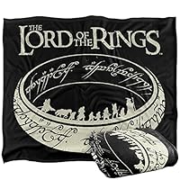 LORD OF THE RINGS Optimalweiche Kuscheldecke mit Herr der Ringe -Logo, seidig, 152 x 127 cm