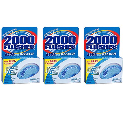 2000 FLUSHES Continuous Cleaning Action Toilet Bowl Cleaner with Bleach (3 Pack)