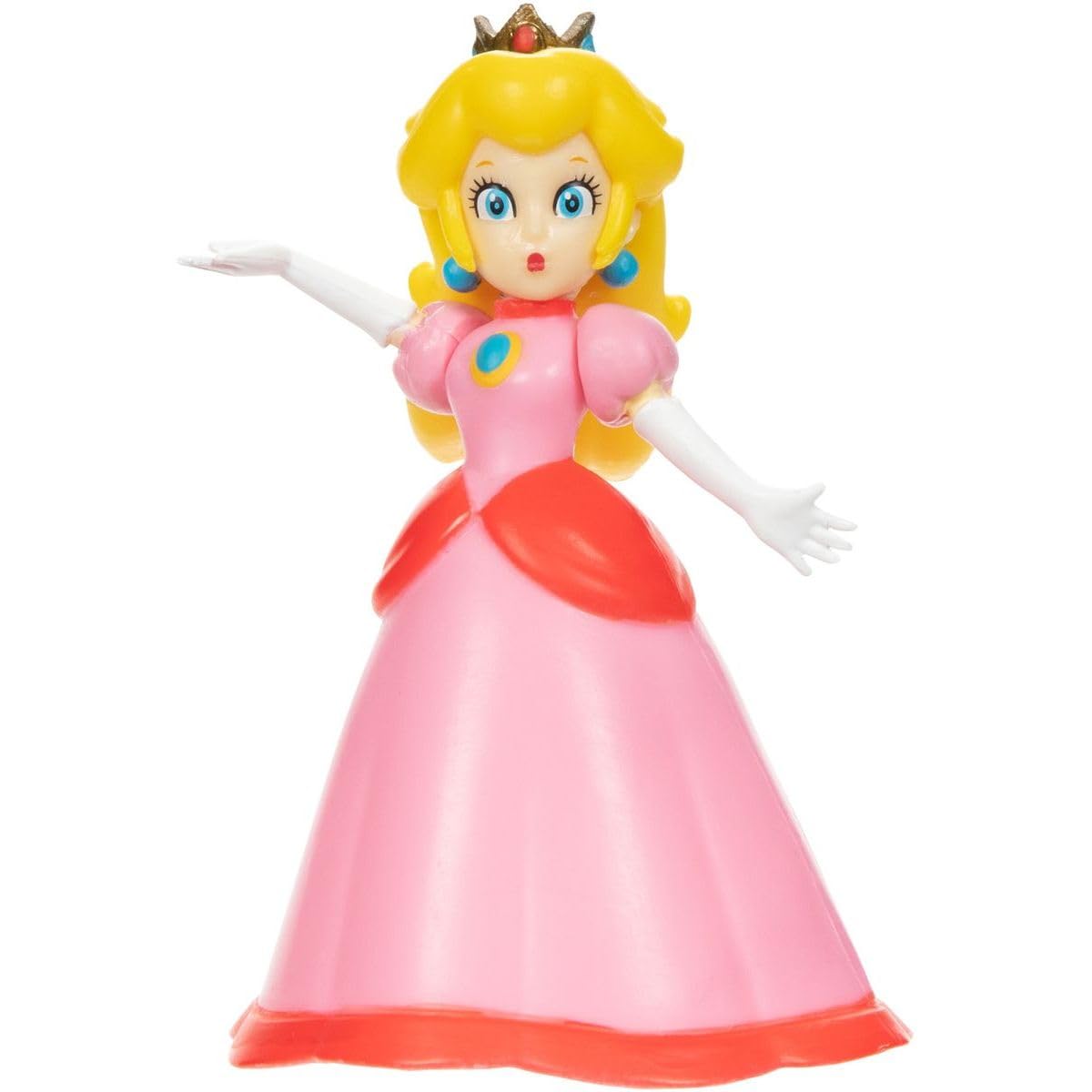 Mondo di Nintendo - Super Mario Bros - Figura articolabile 6,3 cm - Principessa Peach