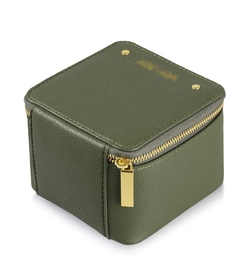 Organizer na Biżuterię Szkatułka na Biżuterię Travel Jewelry Organizer Kwadratowy Mały Futerał Do Przechowywania Biżuterii Ze Skóry PU Z Zamkiem Błyskawicznym Przenośny Do Naszyjnika Wisiorek Pierście