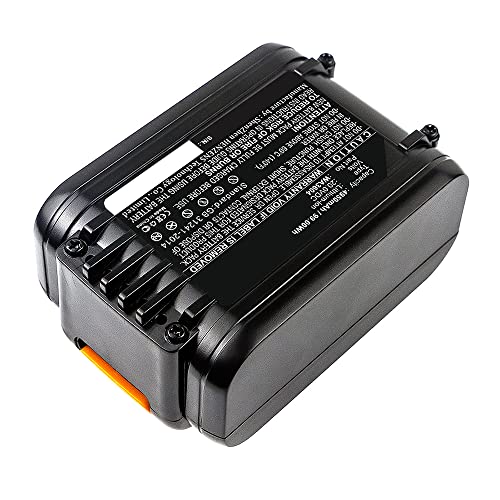 Synergy Digital Lawn Mower Battery, Compatible with Worx WG546 Lawn Mower, (Li-ion, 20V, 4950mAh) Ultra High Capacity, Replacement for Worx WA3553 Battery
