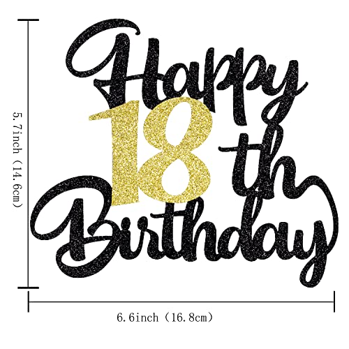 Image of 18th Birthday Cake Topper - Happy Birthday Decoration for 18th Party - Gift Plugin (18)