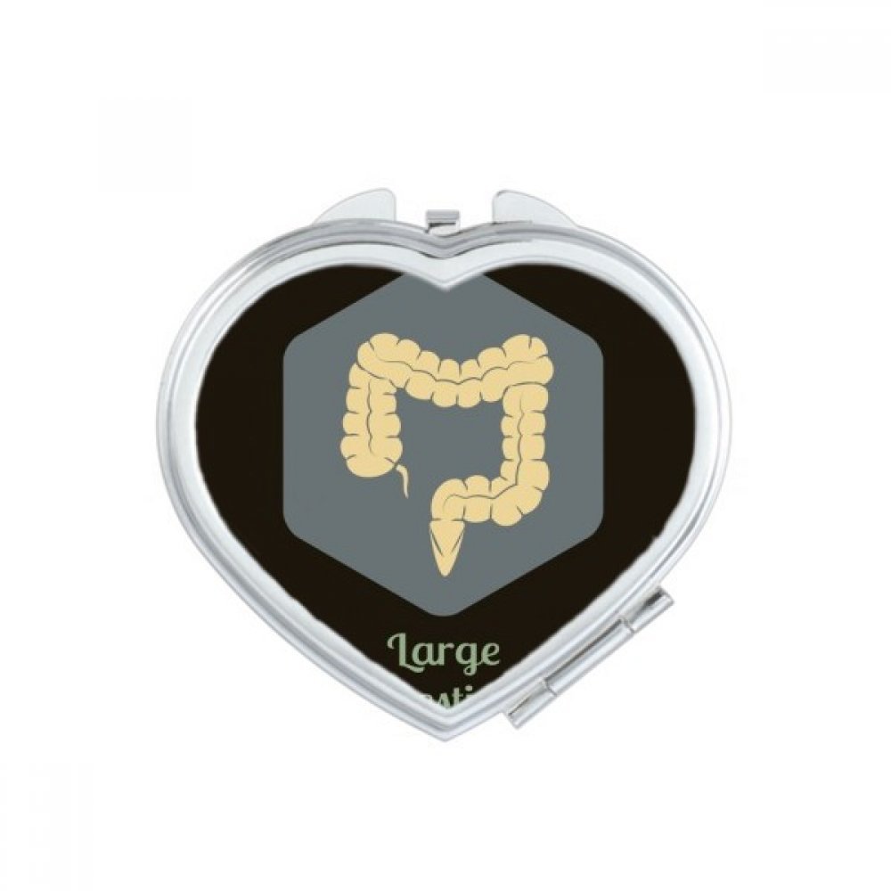 Miroir de maquillage compact rond mignon avec dessin poumon