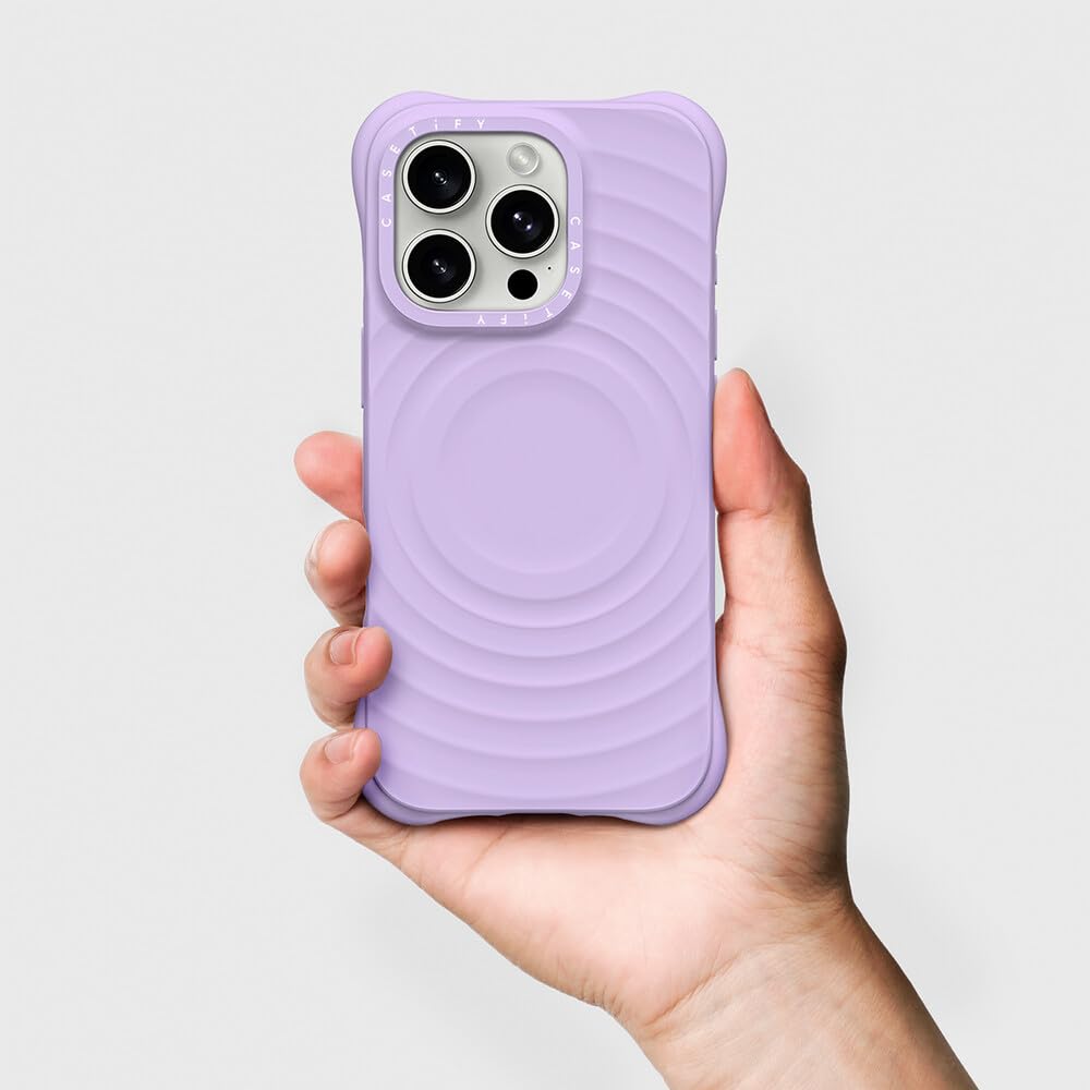 CASETiFY ラベンダー iPhoneケース CASETiFY Ripple iPhone 16 Pro Case [Silicone/Compatible with