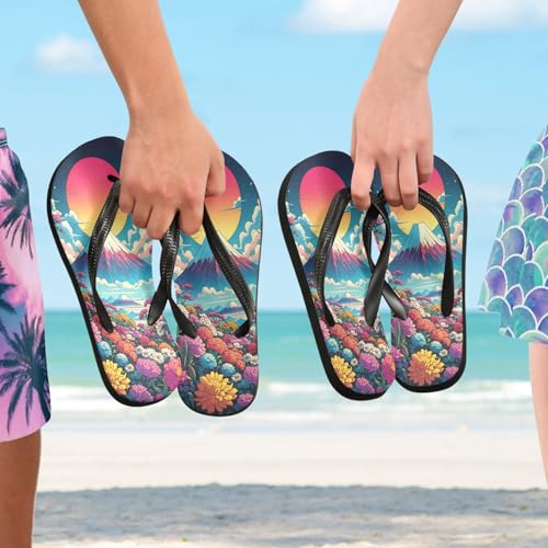 STAYTOP Cartoon Style Japanese Mount Fuji Flip Flops Sandals of Men's & Women's,Sandals Beach Slippers Shower Slides4