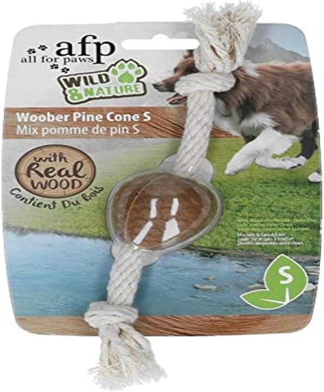 ALL FOR PAWS Wild & Nature Woober Pine Cone Dog Chew Toy, Medium, 4.7 kg