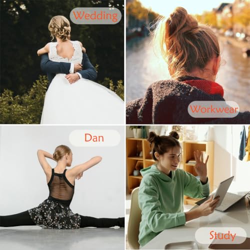 image for 330 Count U Shaped Hair Pins for Buns, YINGFENG 2.4 inch Bun Pins Blac