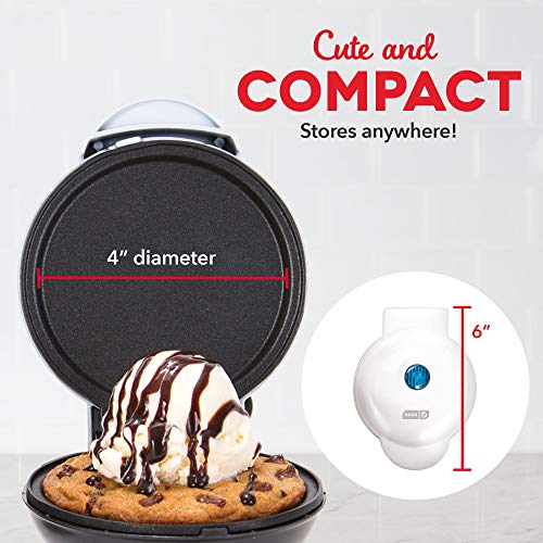 Dash Mini Maker Electric Round Griddle For Individual Pancakes, Cookies, Eggs & Other On The Go Breakfast, Lunch & Snacks With Indicator Light + Included Recipe Book - White #TOP3