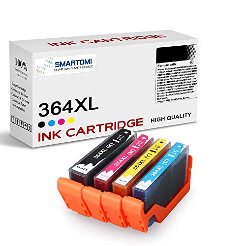 SMARTOMI 4PK 364XL Vervanging voor HP 364 364XL KCMY inktcartridges Multipack High Yield Compatibel met HP Photosmart 5510 5520 5515 5522 6510 6520 6515 7510 Deskjet 3070A 3520 (k) (c) (m) (Y)