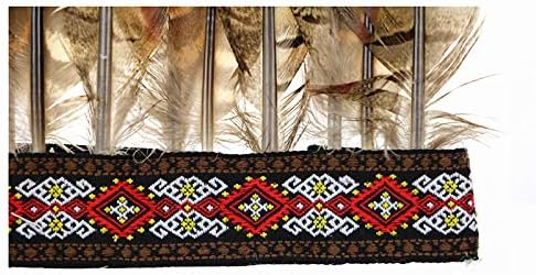 Miniatura 6 de Tocado de plumas para el día de Acción de Gracias Jefe inspirado en los indios nativos americanos para niños y adultos