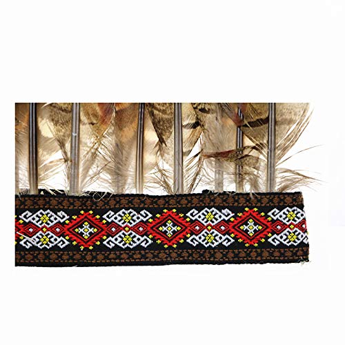 BLUE GARLIC Feather Headdress | Native American Indian Inspired chief Handmade costume for men and women