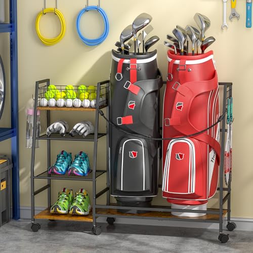 Golf Bag Rack for 2 Bags