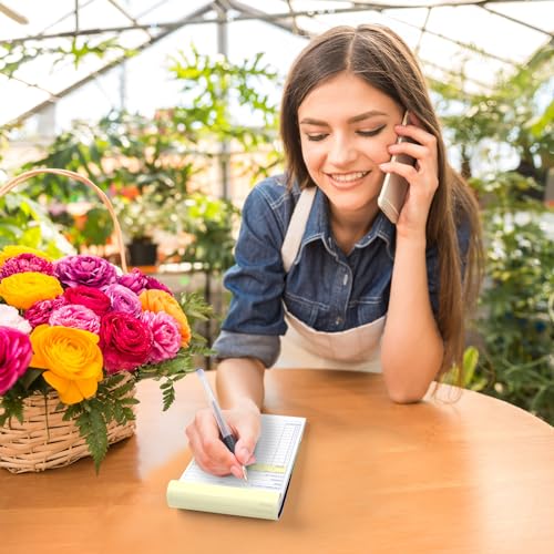 joyberg 4 pack receipt book 417inx72in receipt book with carbon copies 2-part carbonlesswhite and yellow 40 sets per book order book for small business