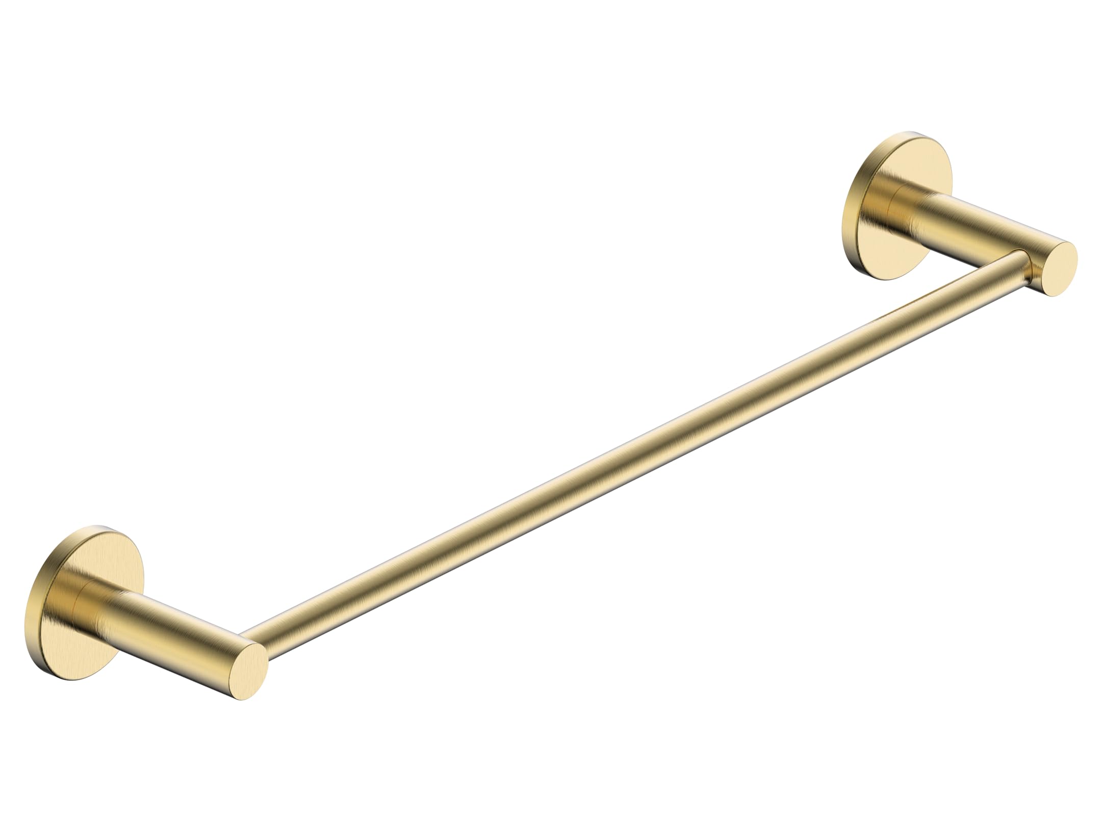 IMEX - Toallero Dorado para Baño sin Taladro 40cm | Toallero Adhesivo para Pared, Lavabo o Mueble de Baño Oro | Resistente a Humedad y Corrosión | Doble Sistema de Fijación (Atornillado o Pegado)