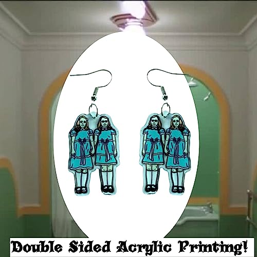 Mesmerizing Shining Twins Earrings: Embrace the Eerie Beauty of The Shining with Hauntingly Delightful Jewelry - Perfect for Horror Fans and Movie Enthusiasts. Cute Shining Twins Costume Accessories for Women, Teens, Girls and More. Shining Twins Halloween Costume Accessories for All.3
